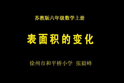 点击观看《表面积的变化》