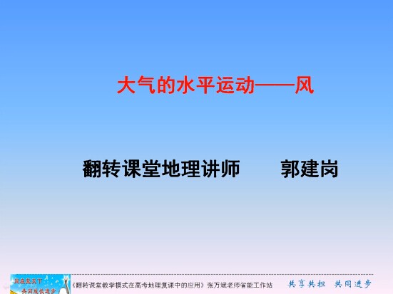 大气的水平运动——风