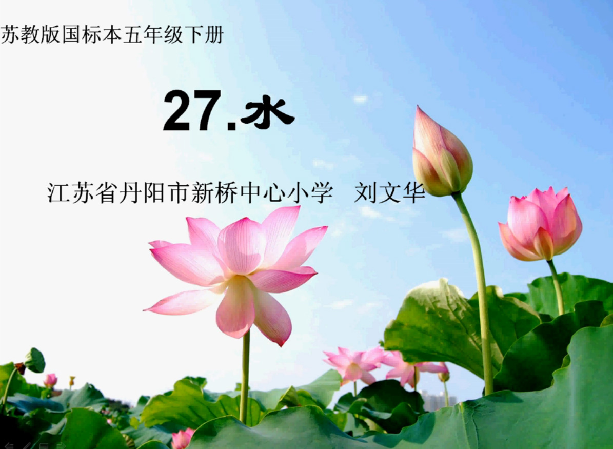 27.水（复习）